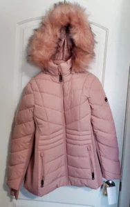 MICHAEL MICHAEL KORS gefütterte Damenjacke Mantel rosa Kunstfellbesatz Größe XS - Bild 1 von 6