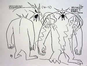 Young Samson & Goliath 1967 Animation Production ALEX TOTH Model Cel Copy - Picture 1 of 2