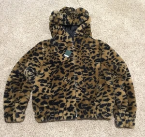WILD FABLE FAUX FUR CHEETAH JACKET COAT NEW WITH TAGS SIZE SMALL - Picture 1 of 1