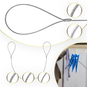 Stahlseil ummantelt mit Ösen 0,2-10m kabel mit Schlaufen Schlaufen material PVC - Bild 1 von 39
