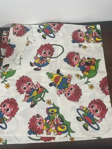 Rare Vintage RAGGEDY ANN & ANDY Cotton Fabric Remnant Jumping Rope 33" x 44" - Picture 1 of 6