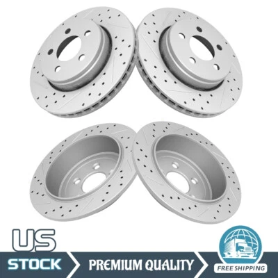Front & Rear Disc Brake Rotors for 2008 2009 2010 2011 Dodge Nitro Jeep Liberty - Image 1 of 4