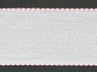 Zweigart Aida Band 8CM (3 inch) (80mm) with PINK scallop edge 10 METRES 7008/14