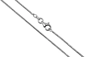 925 Sterling Silber rhodinierte Schlangenbrite Kette 1,2 mm - Made in Italy - Bild 1 von 3