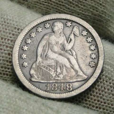 1848 Seated Liberty Dime Cover