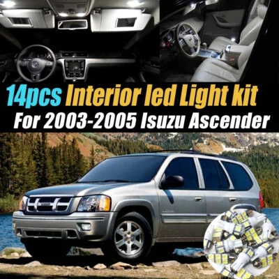 Paquete de kit de luces LED interiores de coche súper blancas de 14 piezas para Isuzu Ascender 2003-2005 Foto 1 de 4