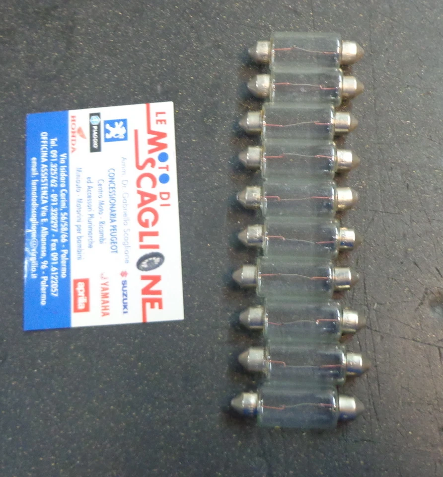 10 X LAMPADA LAMPADINA HERT LAMPADINA SILURO 12V 15W MOTO SCOOTER AUTO - Immagine 1 di 1