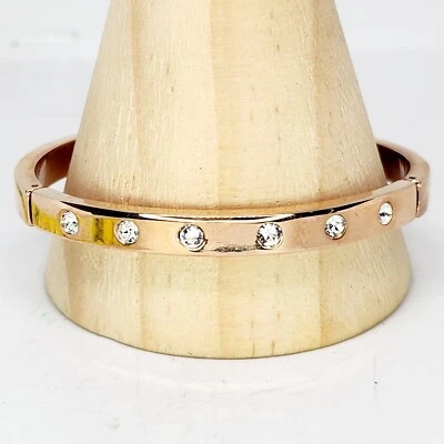 Браслет Anne Klein с кристаллами и стразами цвета розового золота минималистский регулируемый - Изображение 1 из 4