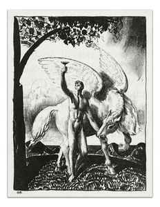New Society Dinner-Card (1923) GEORGE BELLOWS Vintage Drawing 17x22" Art Print - Picture 1 of 2