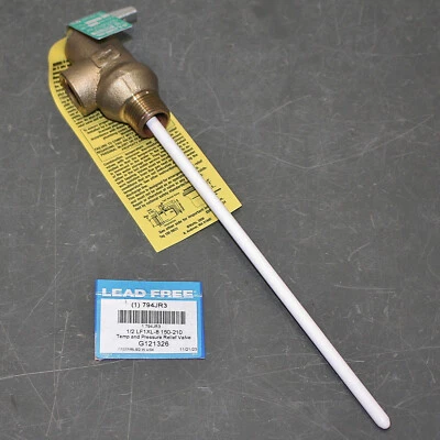 Watts Temperature & Pressure Relief Valve 1/2 LF1XL-8 150-210, 1/2" NPT, - Image 1 of 4