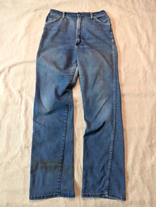 Vivissimo Wrangler VTG 70s Women's Faded High Waist Bootcut Western Denim 28x32 - Picture 1 of 13