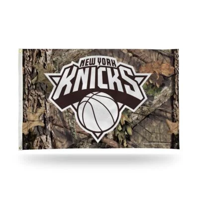 New York Knicks Bold Mossy Oak Camo Design 3x5 Indoor/Outdoor Banner Flag - Image 1 of 4