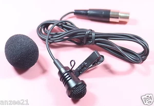 Tie clip lapel Lavalier Microphone for Shure Wireless Black with Mini XLR 4 pin - Picture 1 of 5