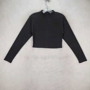 The Fifth Label Womens Top Size M Black Stretch Turtleneck Classic Crop Blouse - Picture 1 of 14
