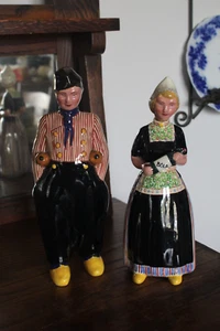 BOLS Vintage Pottery Holland Lot of 2 Figural Couple Folk Art - Picture 1 of 12