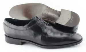 Men's SALVATORE FERRAGAMO 'Tiberio' Black Leather Oxfords Size US 8 - D - Picture 1 of 6