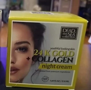 Totes Meer 24K Gold & Kollagen Nachtcreme 1,69 flüssige Unzen Feuchtigkeit für Ihre Haut - Bild 1 von 4