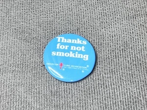 VTG Thank You For Not Smoking Metal Pin Button 1.25" Blue American Lung Assoc - Picture 1 of 4