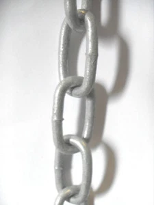 28 X 5 mm Galvanized Chain sold by the metre dog animal goat tether boat swing - Picture 1 of 2