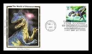 US COVER ALLOSAURUS WORLD OF DINOSAURS FDC COLORANO SILK CACHET - Picture 1 of 2
