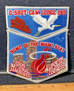 Boy Scout O-Shot-Caw 265 South Florida 2005 Jamboree Miami Heat OA Flap Set BSA - Picture 1 of 5