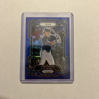 2024 Panini Prizm Evan Carter Blue Shimmer Color Match FOTL 12/15 - Image 1 of 2
