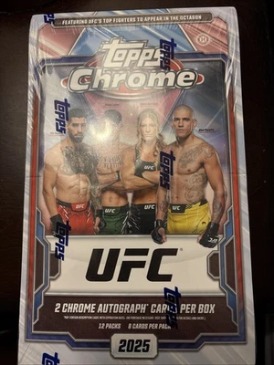 2025 Topps Chrome UFC Hobby Box 2 Chrome Autos Every Box!  Highly Sought After! - Image 1 of 2