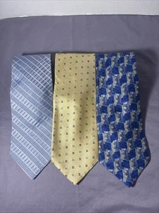 Lote de 3 corbatas para hombre Jones New York/Perry Ellis/Ike Behar - Imagen 1 de 14