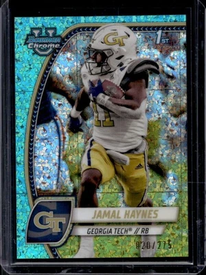 2024 Bowman Chrome U Jamal Haynes Aqua Mini Diamond Refractor 1st #20/275 - Image 1 of 2