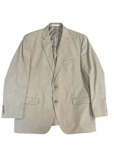 Chaps Blazer Mens 46 Regular Tan Button Up Lined Vented Coat Jacket - Picture 1 of 8