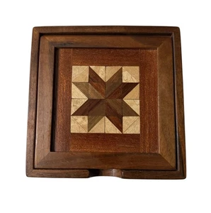 Exquisita caja de madera exótica de marquetería de mosaico vintage 2007 - firmada JG blanca - Imagen 1 de 7