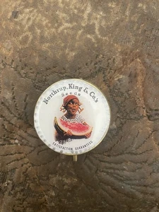 Retro Northrup, King Seeds altmodische Bronze Druckknopf Schmuck Pillendose - Bild 1 von 3