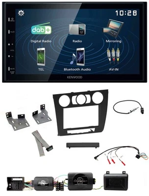Kenwood 2DIN Bluetooth Lenkrad USB DAB Autoradio für BMW 1er PDC man. Klima E87/ - Bild 1 von 4