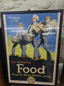 1918 Stati Uniti Food Administration World Cry Food William McKee poster prima guerra mondiale - Foto 1 di 8