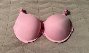 Victoria's Secret Push-up-BH pink Logo einfarbig pink überall getragen ~ 38D ~ neu mit Etikett! - Bild 1 von 7
