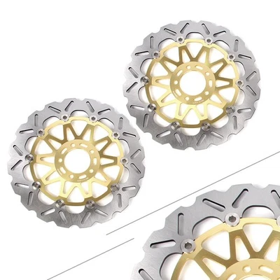 Front Brake Discs Rotors Pads For Kawasaki Ninja ZX7R ZX9R ZX12R ZZR1100 ZXR750 Foto 1 de 4