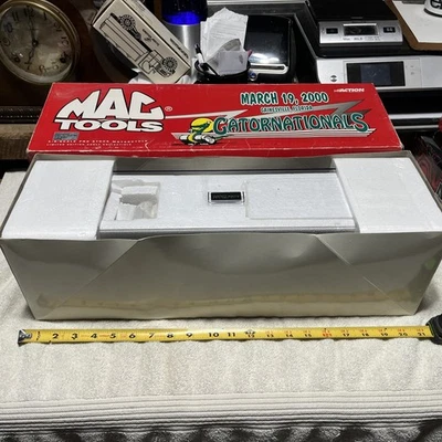Action 1:9 Die Cast 2000 MAC Tools NHRA US Nationals Pro Stock Drag Bike & Case - Image 1 of 4