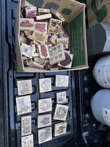 rubber stamps huge lot wood stamps rubber - Picture 1 of 7