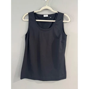 Akris Punto Black Cotton Blend Tank Top Sleeveless US 10 - Picture 1 of 6