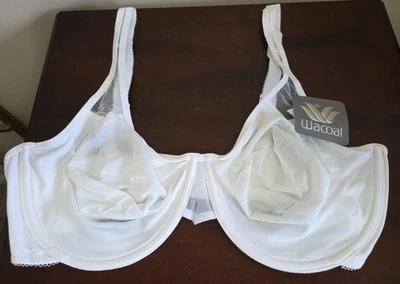 Reggiseno senza cuciture WACOAL Body by Wacoal nuovo con etichette modello 65115 taglia 38D bianco - Immagine 1 di 4