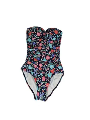 Anna Cole Twist Front Shirred Floral One-Piece Swimsuit Size 8 - Image 1 of 4