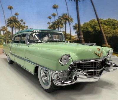 Cadillac Fleetwood Series 60 1955 Franklin Mint verde 1:24 LE completo Foto 1 de 4