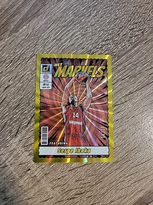 2023-24 Donruss Euroliga SERGE IBAKA Red Maravillas/10 Láser Dorado SP SSP Raro Foto 1 de 4