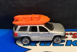 2000 Matchbox Superfast #45 Silver Jeep Grand Cherokee With Raft On Roof LOOSE - Picture 1 of 4