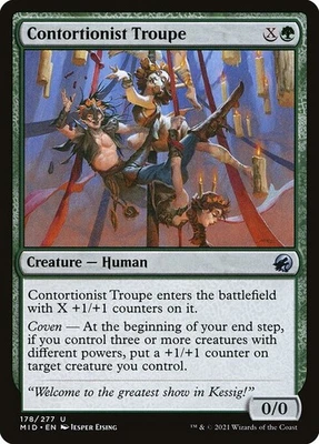 (1x FOIL) CONTORTIONIST TROUPE - Innistrad MID  – MTG Magic the Gathering Card - Image 1 of 4