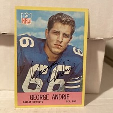 George Andrie (d) -Marquette- Dallas Cowboys Autographed Card
