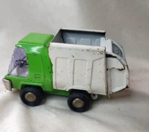 Vintage Buddy L Green Pressed Steel Dump Truck Japan 5" Damaged Windshield - Picture 1 of 9