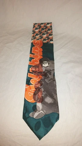 Vintage Miami Dolphins Tie Team NFL Joe Robbie Stadium Super Bowl VII & VIII Cover