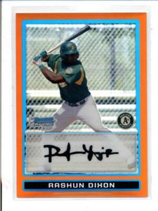 RASHUN DIXON 2009 BOWMAN CHROME #BCP132 ROOKIE ORANGE REFRACTOR #08/25 ST057