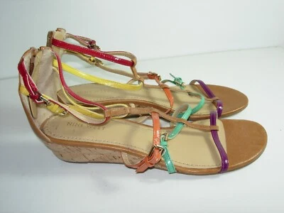 MUJER MARRÓN PÚRPURA ROJO NINE WEST CONFORT CASUAL SANDALIAS ZAPATOS TACÓN TALLA 8 M Foto 1 de 4